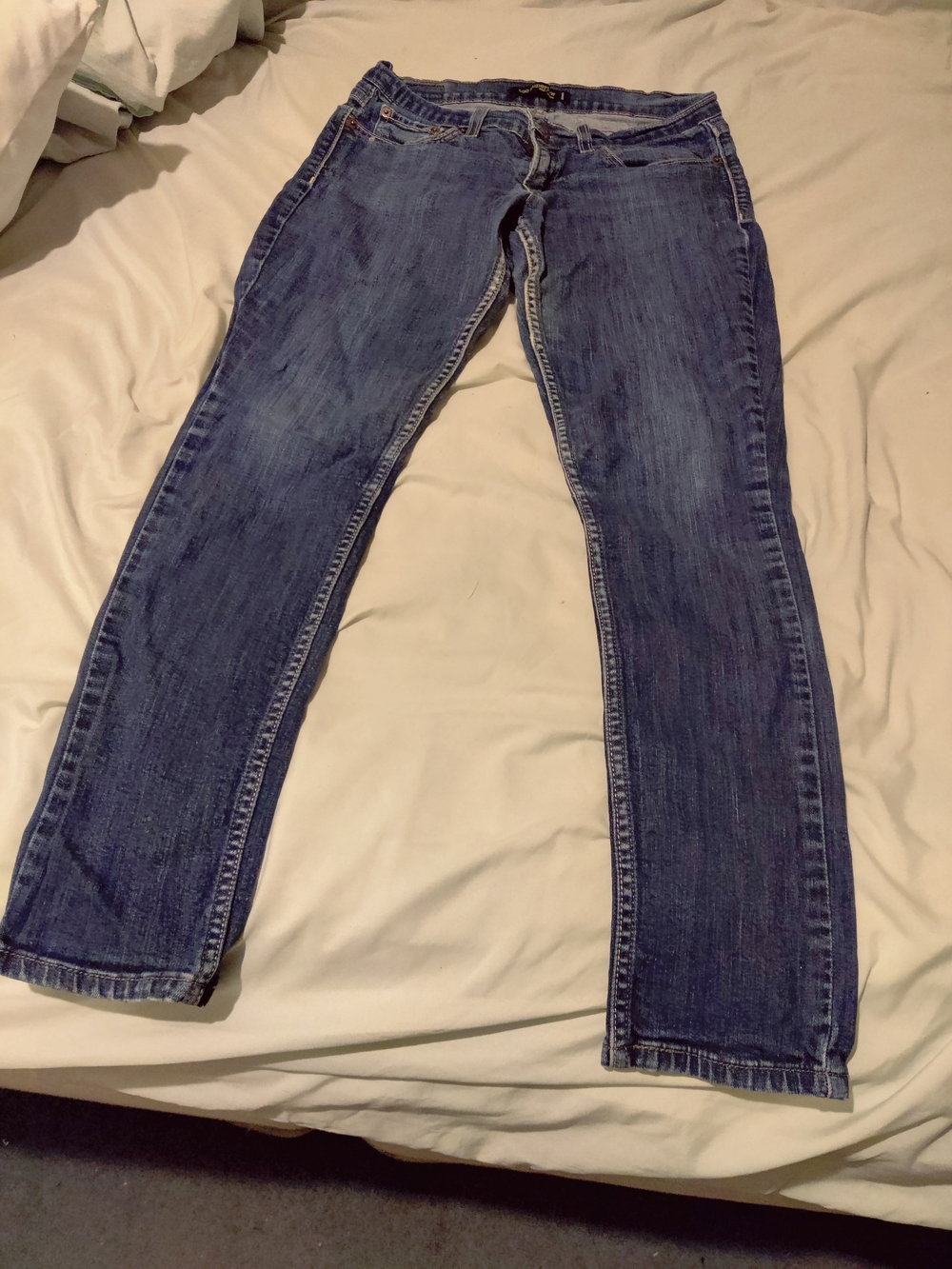 VTG Y2K Levis 524 Too Superlow Jeans Medium Wash Low Rise Denim Size 7 S/C